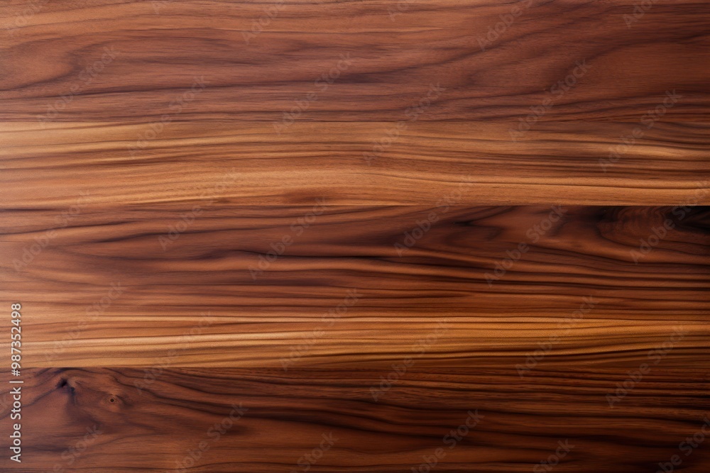 A smooth, polished surface of walnut wood, highlighting its deep, chocolatey hues and elegant grain A smooth, polished surface of walnut wood, highlighting its deep, chocolatey hues and elegant grain