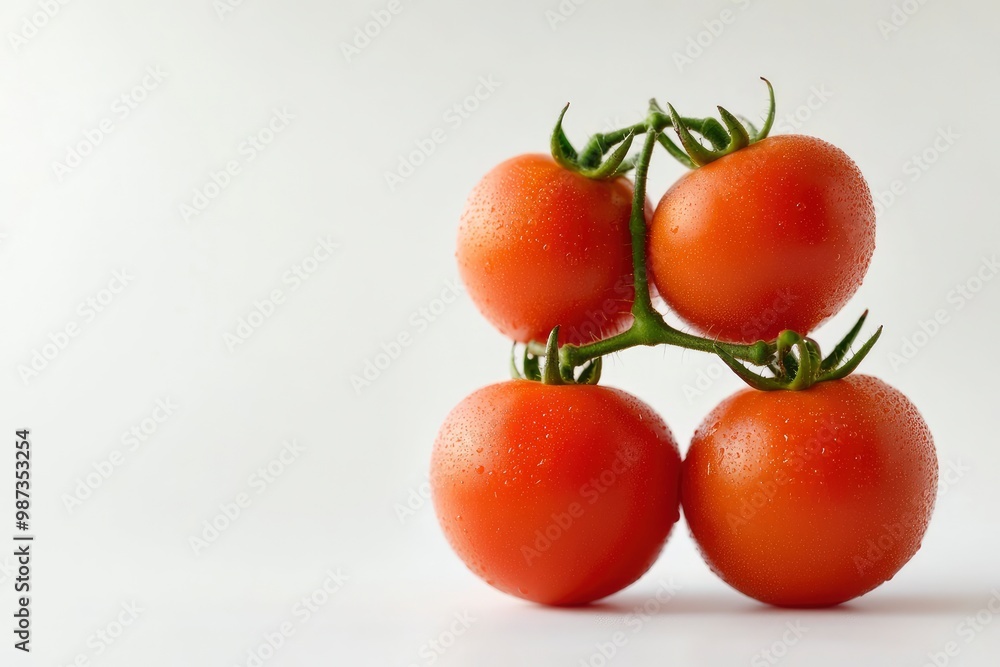Stack Tomatoes with raw on white background , ai Stack Tomatoes with raw on white background , ai
