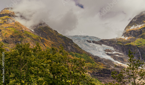 Bøyabreen Glacier in Summer, Norway, Scandinavia photo