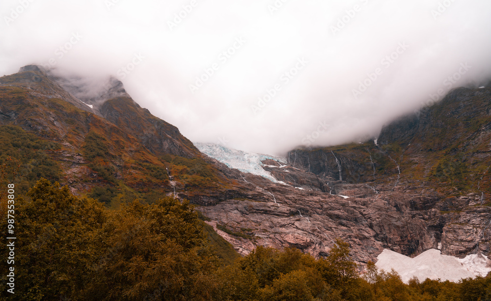 Bøyabreen Glacier in Summer, Norway, Scandinavia Bøyabreen Glacier in Summer, Norway, Scandinavia