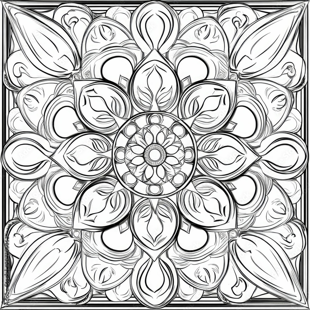 mandala coloring book page, clean line, thick lines, black and white, white background 3D
mandala coloring book page, clean line, thick lines, black and white, white background 3D