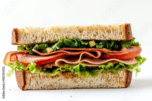 A sandwich isolated on a white background, ai