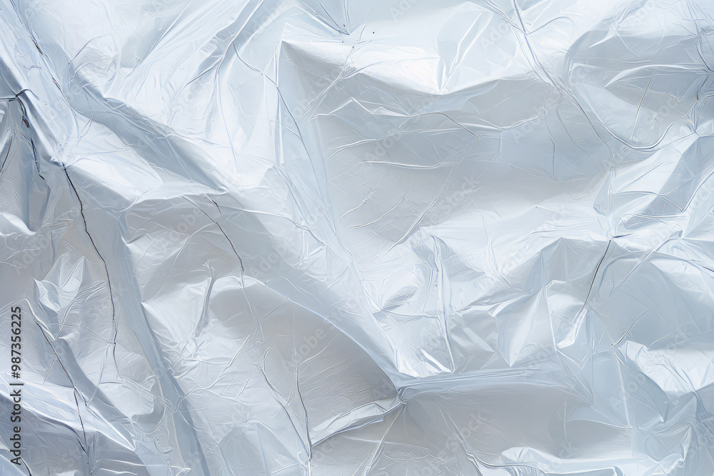 Fototapeta premium Processed collage of transparent cellophane plastic foil texture. Background for banner, backdrop