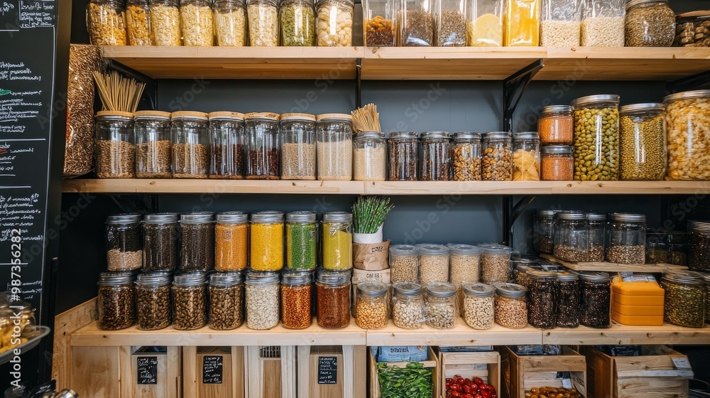 Zero-waste grocery that allows customers to load up on bulk food in their own containers Zero-waste grocery that allows customers to load up on bulk food in their own containers