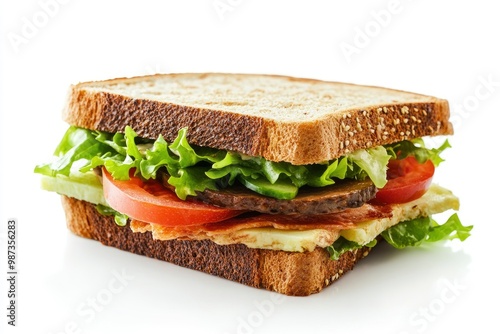 A sandwich isolated on a white background, ai