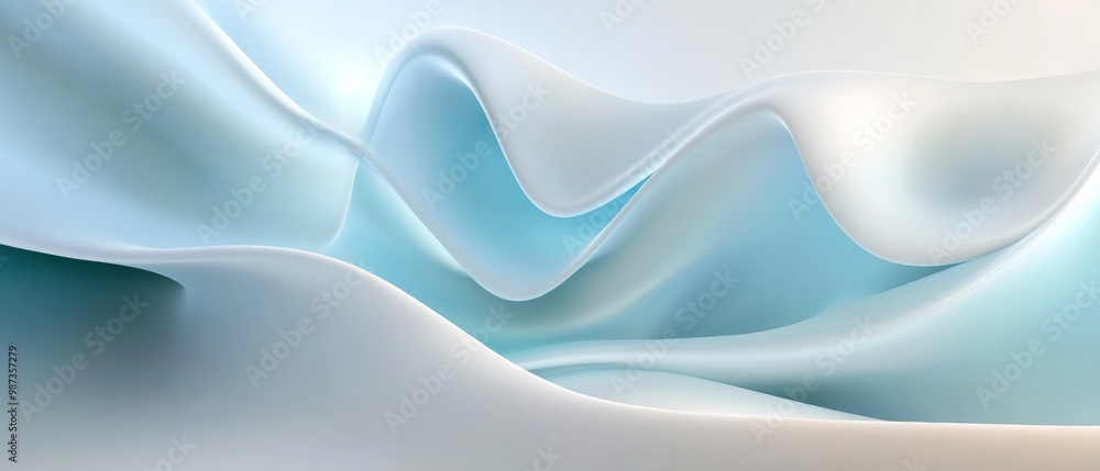 Obraz premium A blue and white background with a wave pattern