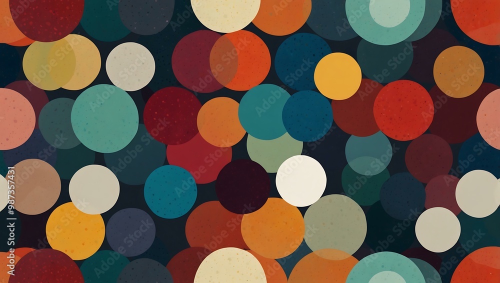 Colored circle seamless pattern with white highlights. Colored circle seamless pattern with white highlights.