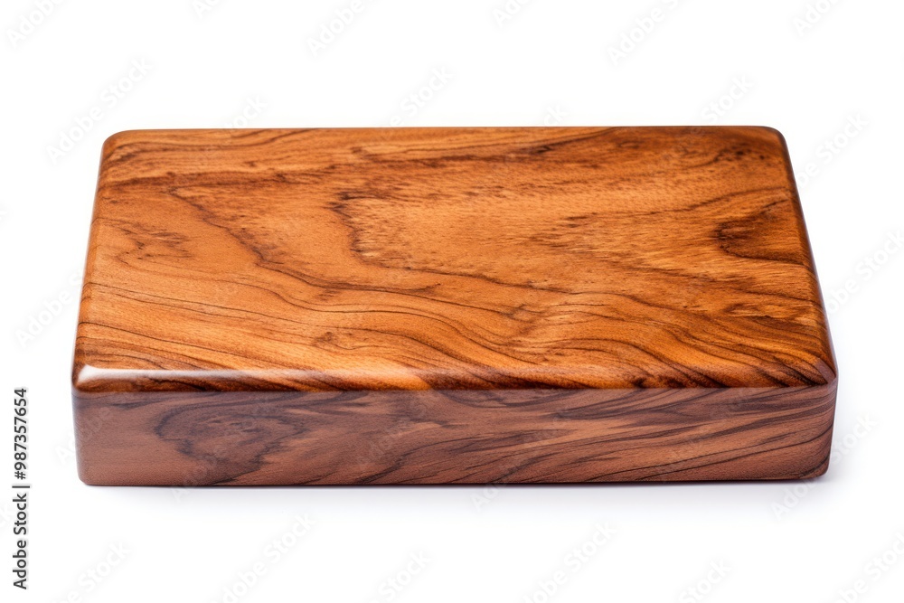A wooden box made from a rare and exotic type of wood, with a distinctive grain pattern A wooden box made from a rare and exotic type of wood, with a distinctive grain pattern