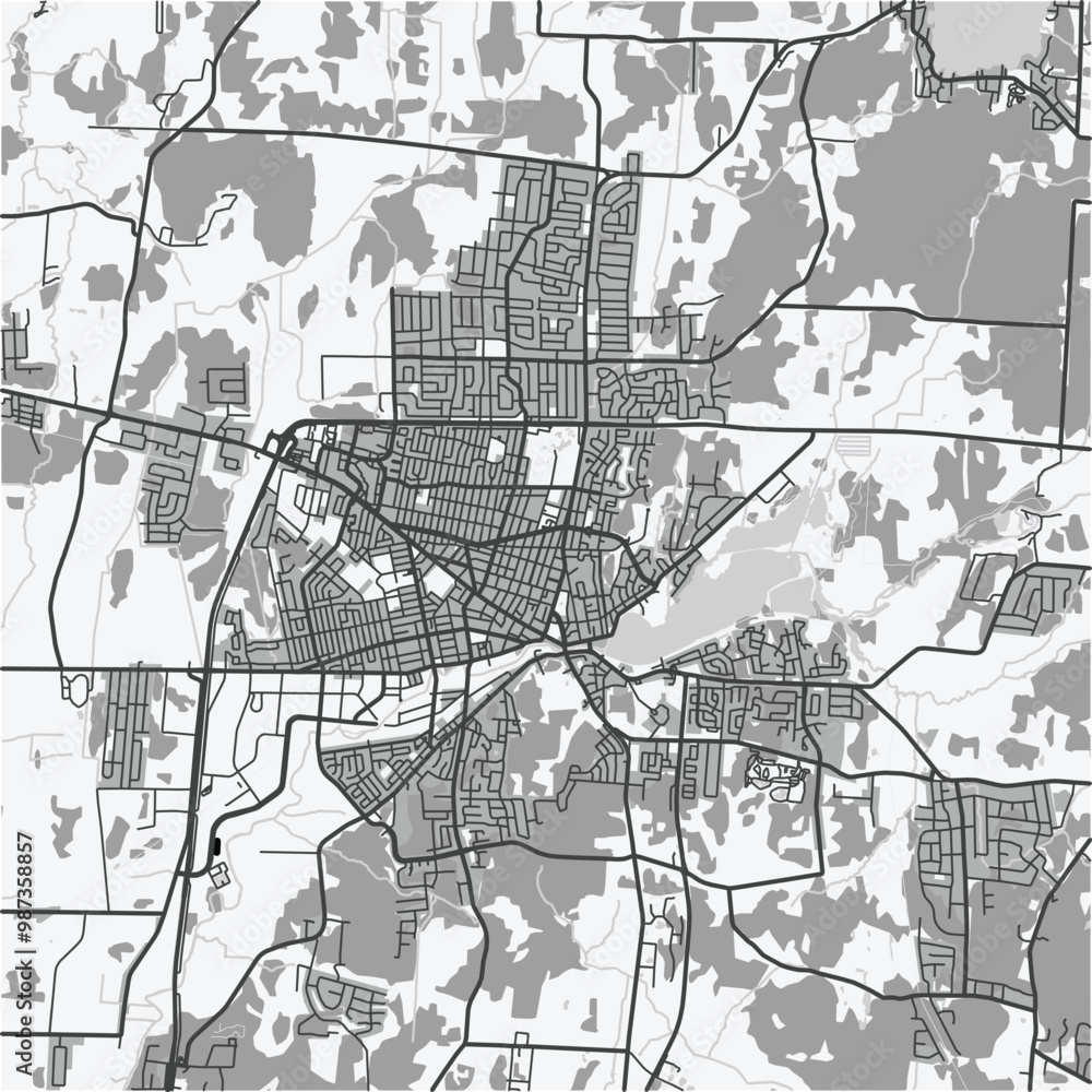 Map of Granby in Canada in grayscale. Contains layered vector with roads water, parks, etc. Map of Granby in Canada in grayscale. Contains layered vector with roads water, parks, etc.