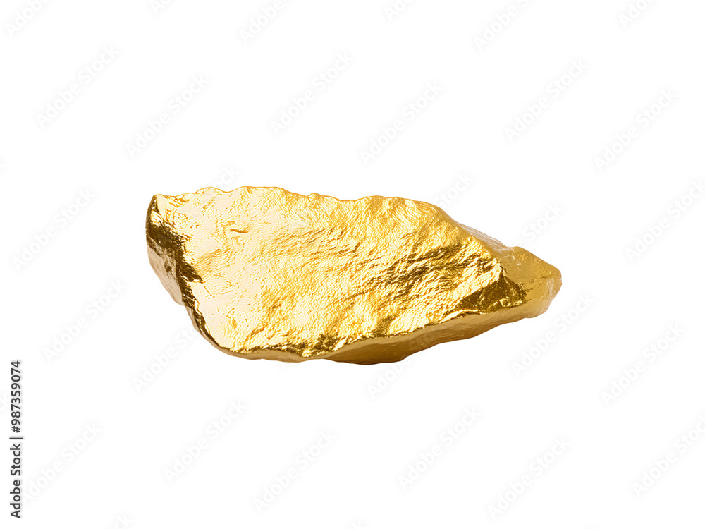 single chunk of gold isolated. Precious metal single chunk of gold isolated. Precious metal