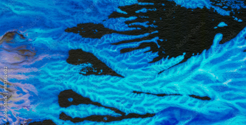 Naklejka premium Liquid Art Design Blending Water, Color, and Texture