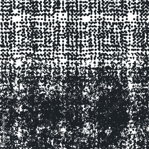 The dotted texture suddenly transitions into visually dirty noise at the bottom of the image.