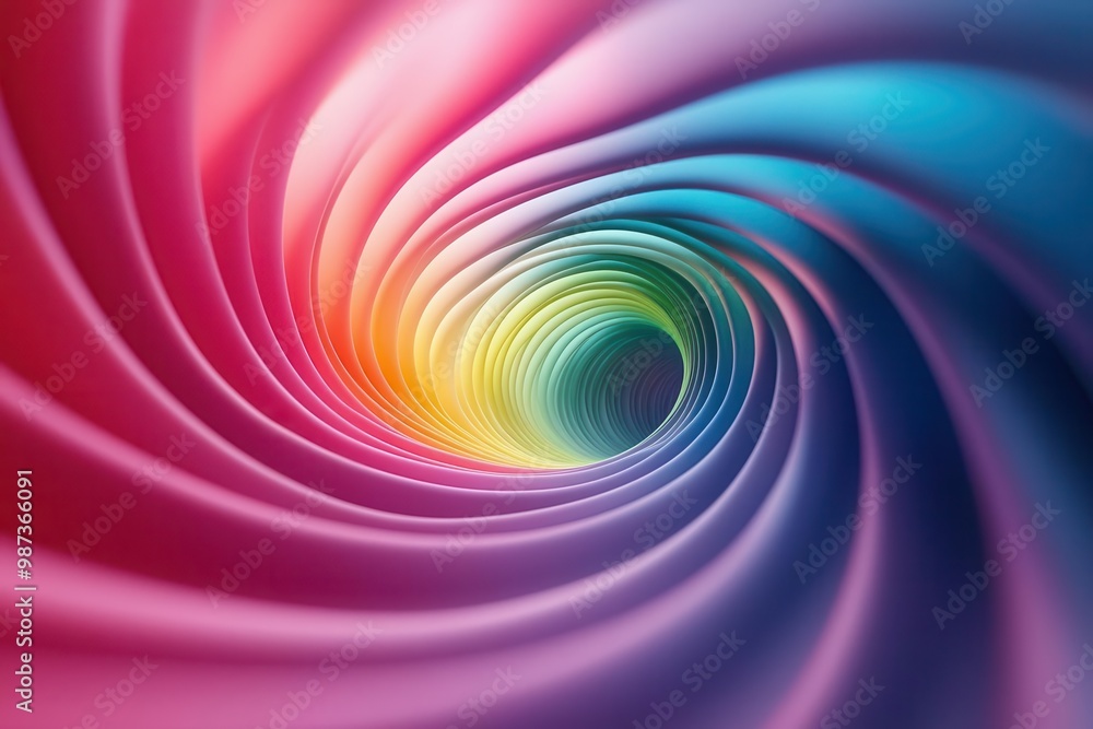 Vibrant Abstract Swirl with Rainbow Gradient Color Scheme Vibrant Abstract Swirl with Rainbow Gradient Color Scheme
