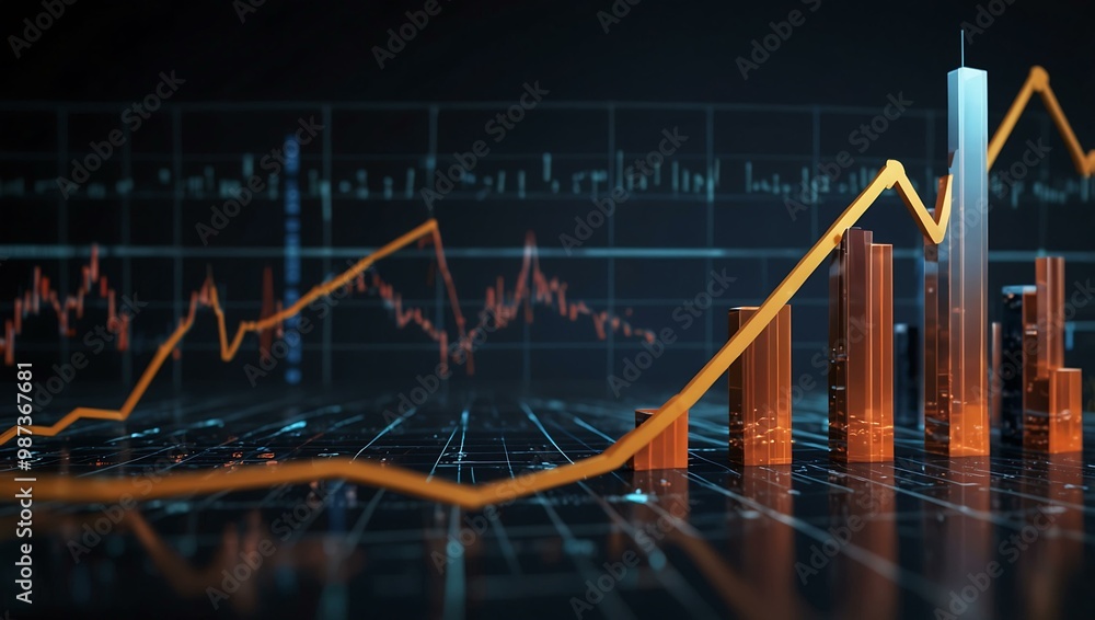 Digital graph representing financial analysis, isolated. Digital graph representing financial analysis, isolated.