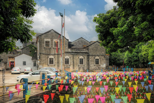 Foshan city, Guangdong province, China. Dadun Ancient Village of Lecong Town, Shunde has a long history and has been established for 750 years. A shining example of the Lingnan style. photo