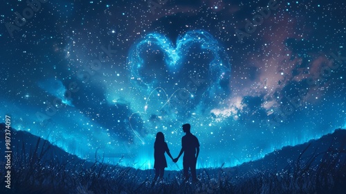 Minimalist Background Highlighting the Affectionate Moments of a Young Couple
