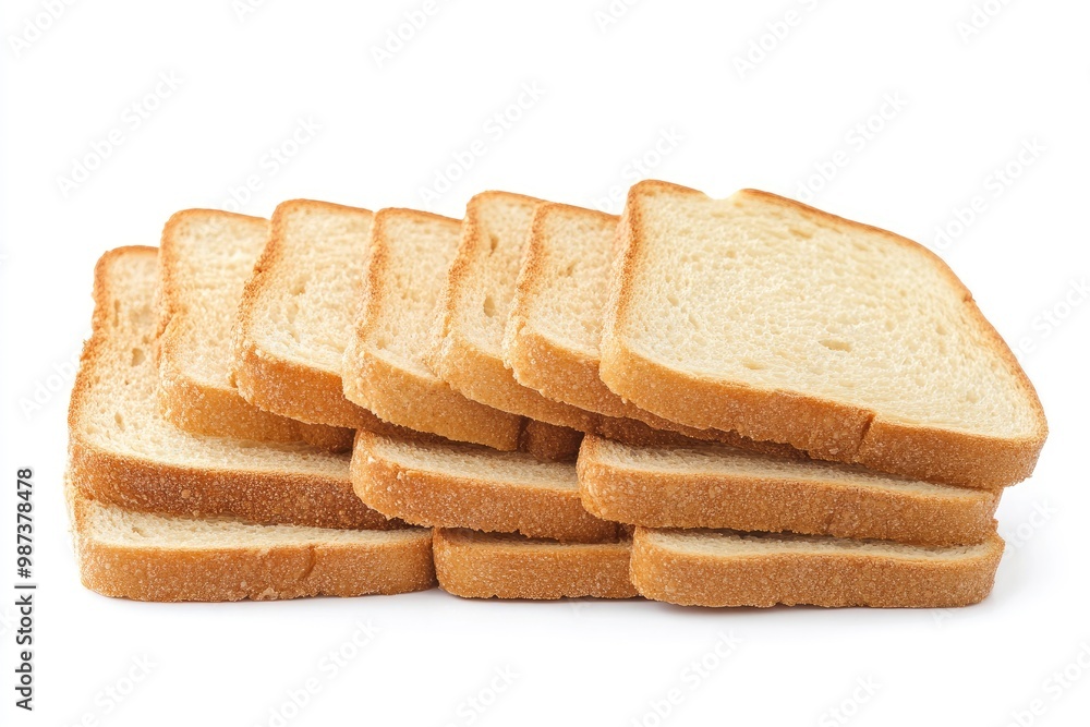 sliced bread, toast isolated on white background, clipping path, full depth of field, ai sliced bread, toast isolated on white background, clipping path, full depth of field, ai