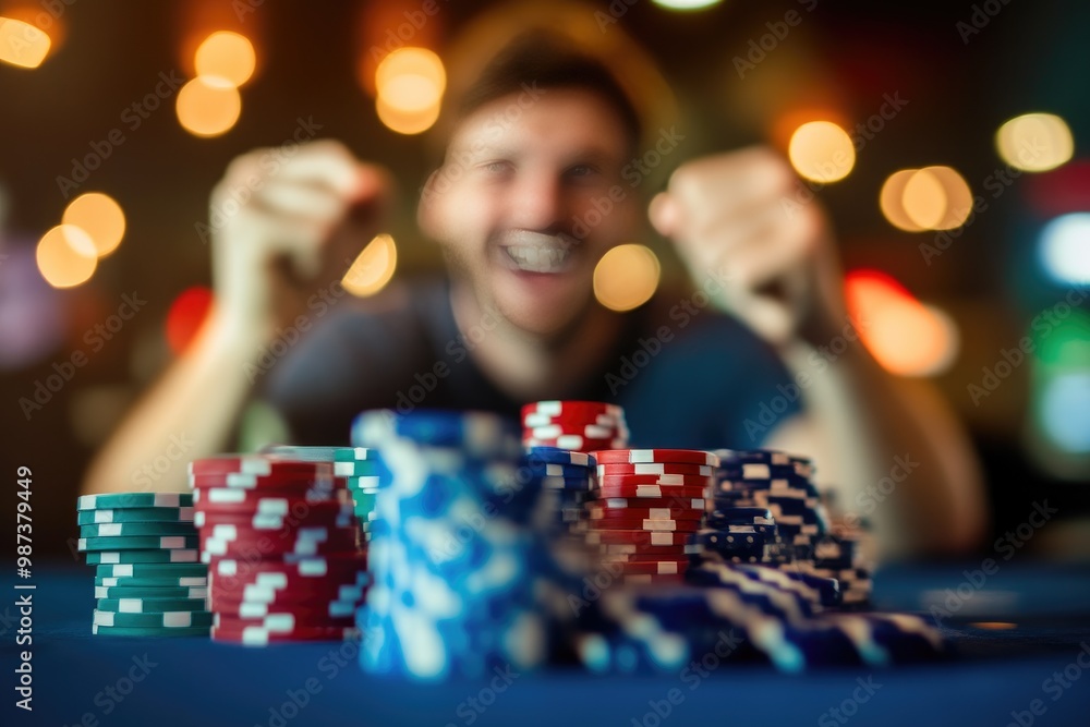 Excitement in the Casino: Winning Moment Captured Excitement in the Casino: Winning Moment Captured