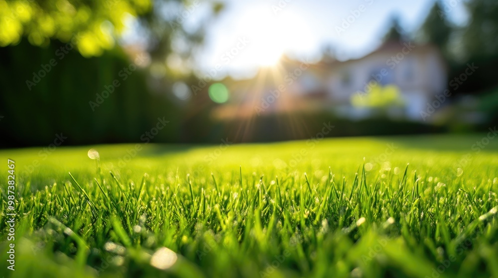 Golden Shadows Dancing on Grass and Garden Golden Shadows Dancing on Grass and Garden