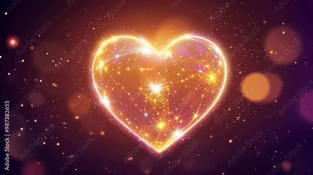 Cosmic heart filled with universe of bright stars, glowing on dark gradient background with bokeh lights. Concept of love, cosmic connection, infinite affection, universal romance, love for universe Cosmic heart filled with universe of bright stars, glowing on dark gradient background with bokeh lights. Concept of love, cosmic connection, infinite affection, universal romance, love for universe