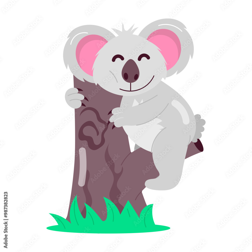 Comic style sticker of koala resting
Comic style sticker of koala resting