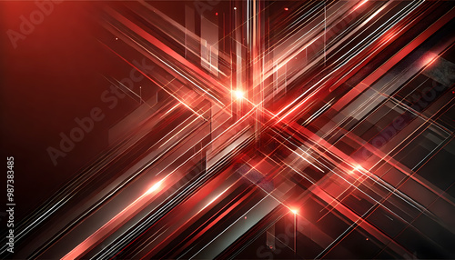 近未来的な赤の抽象背景デザイン