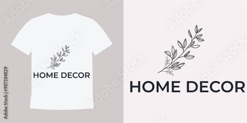 Print hand drawn feminine home decor logo set Free Vector and Free SVG 