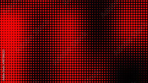 4k Abstract dynamic with red dots round on netoworking connect transparent background (alpha channel). Motion modern animation. Trendy wavy banner , Texture halftone Dotted animated gradient