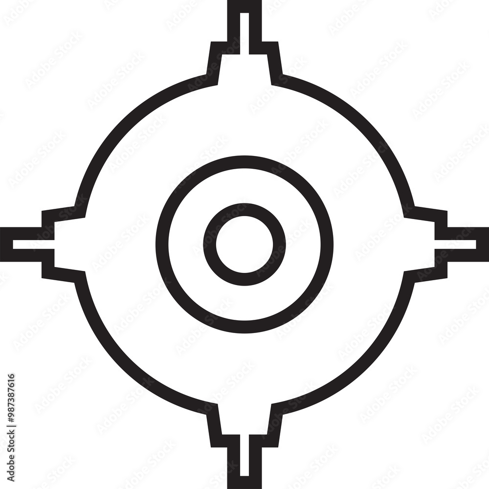 Gear Line Icon Gear Line Icon
