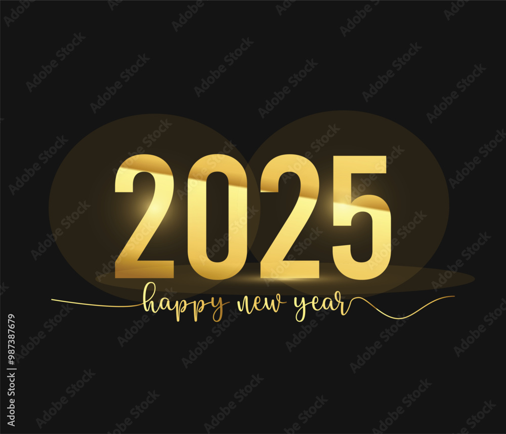 Free vector happy new year 2025 holiday card background design Free vector happy new year 2025 holiday card background design