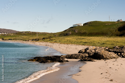 Plaża w Prince Charlie's Bay na wyspie Eriskay.