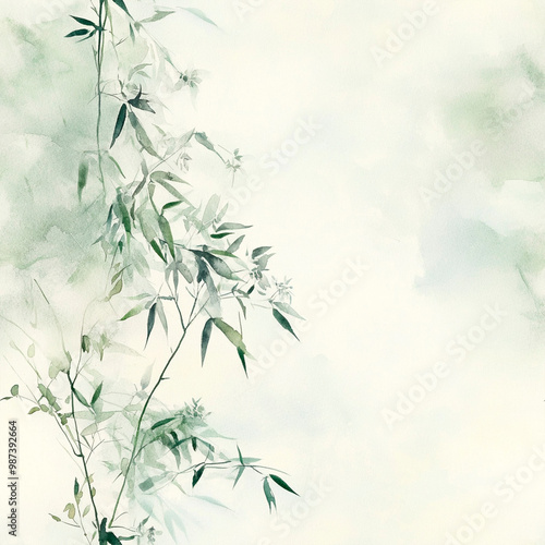 background with bamboo branches