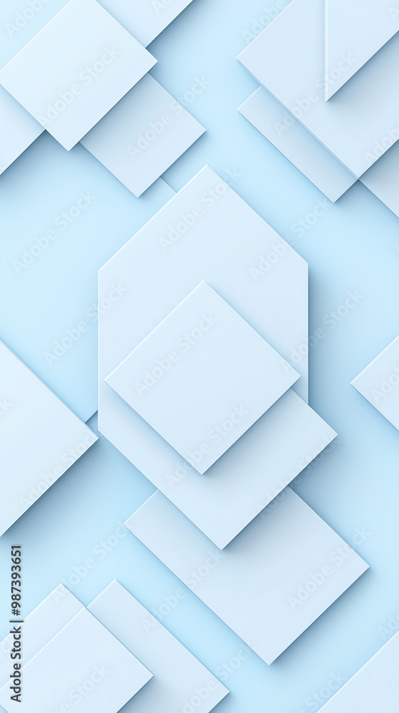 Light blue background white geometric shape with a shadow effect minimalist style high end color scheme simple and elegant three dimensional effect a geometric combination of shapes Light blue background white geometric shape with a shadow effect minimalist style high end color scheme simple and elegant three dimensional effect a geometric combination of shapes
