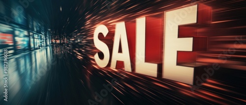 Explosive Black Friday Sale: Bold 3D Typography with Motion Blur Captures the Thrill of Fast-Paced Shopping Frenzy photo