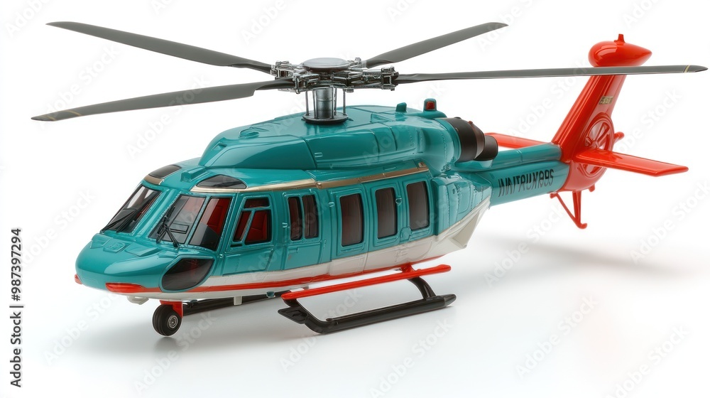 This detailed helicopter model exhibits stunning colors and realistic features This detailed helicopter model exhibits stunning colors and realistic features