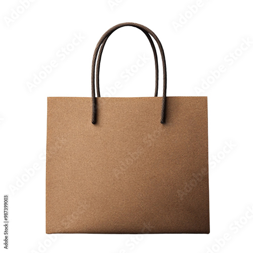 Eco friendly brown paper bag with handles, perfect for shopping