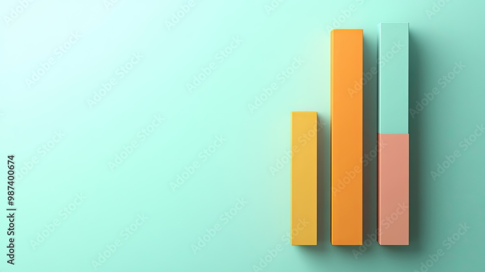 Flat lay of a bar graph with empty space at the top and side, ideal for adding text, graphs, or promotional details. Flat lay of a bar graph with empty space at the top and side, ideal for adding text, graphs, or promotional details.