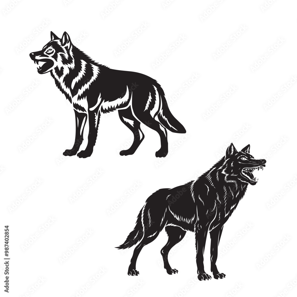 Fototapeta premium wolf silhouette