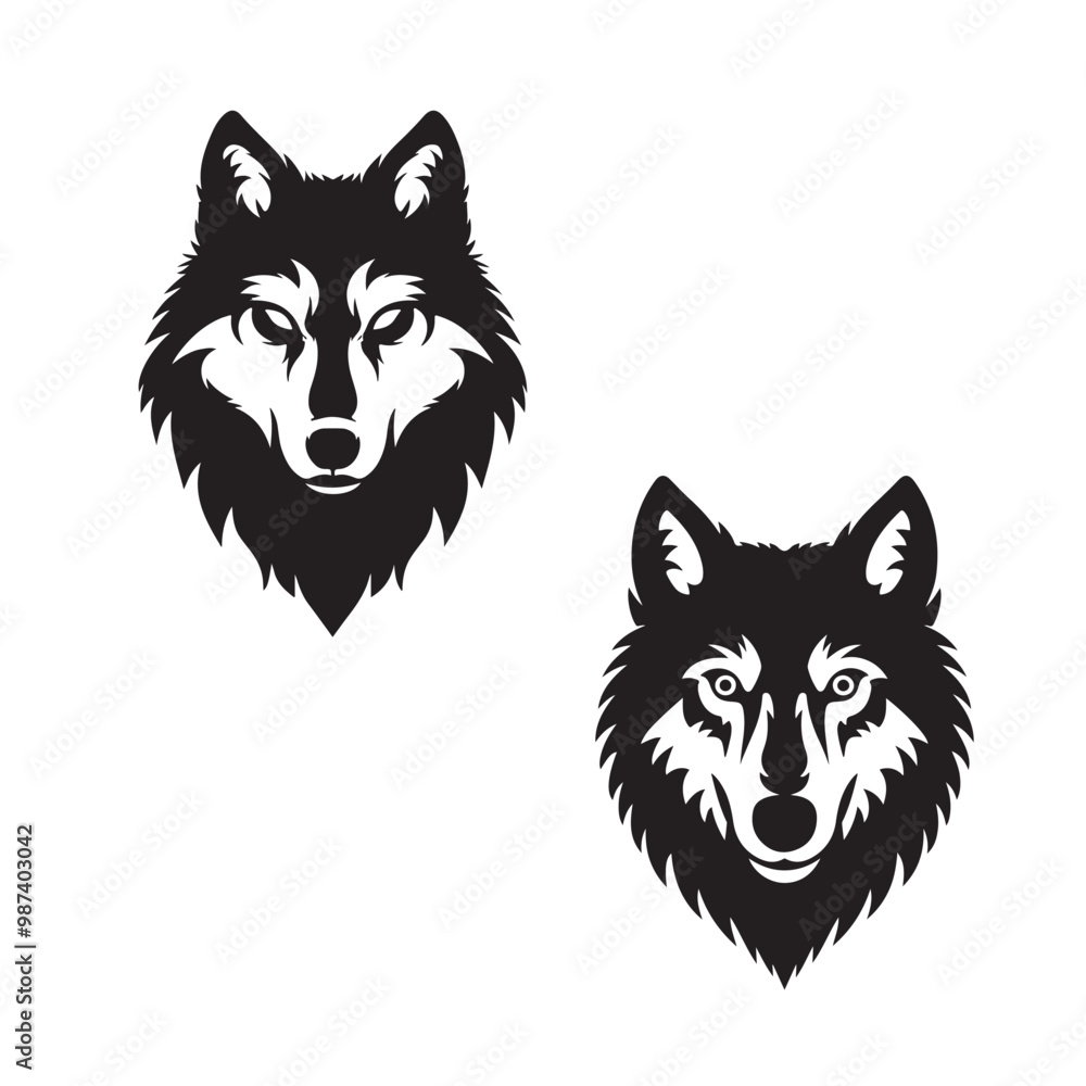 Fototapeta premium wolf silhouette