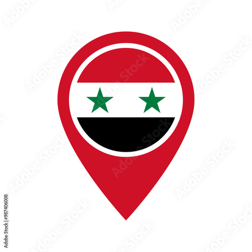 Syria flag location icon