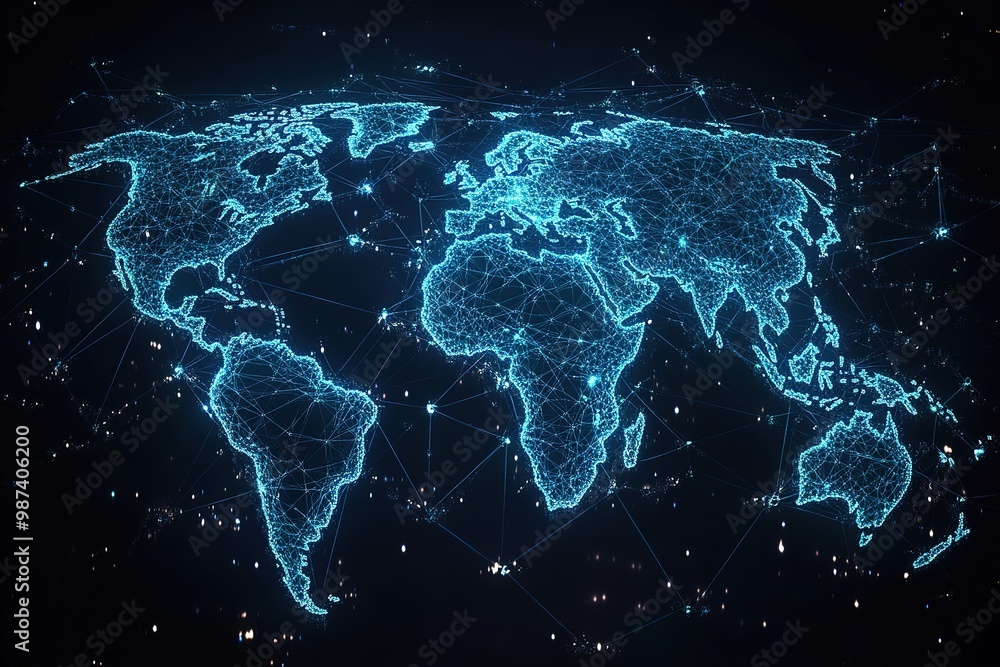 digital world map social network connect digital world map social network connect