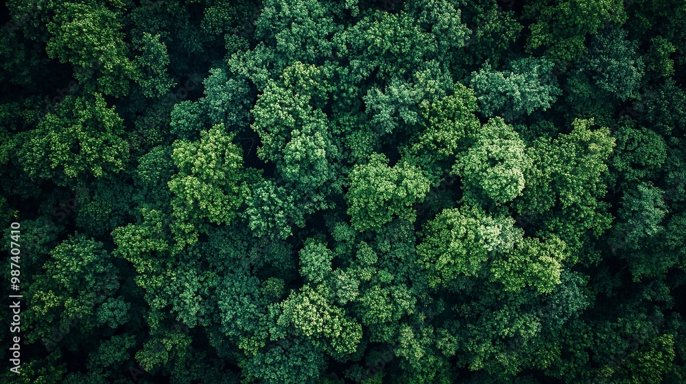 Aerial view of nature green forest and tree. Forest ecosystem and health concept and background, generative ai Aerial view of nature green forest and tree. Forest ecosystem and health concept and background, generative ai