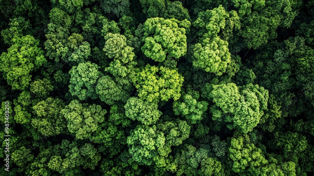 Aerial view of nature green forest and tree. Forest ecosystem and health concept and background, generative ai Aerial view of nature green forest and tree. Forest ecosystem and health concept and background, generative ai