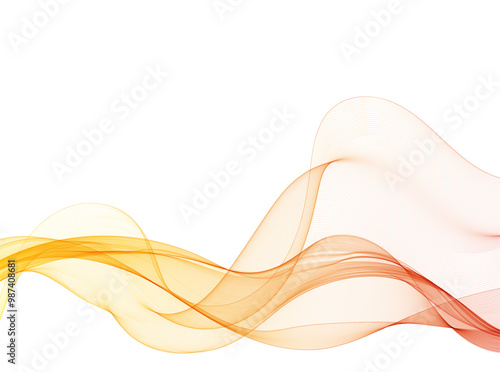Orange abstraction curve. vector wave for design. Background for presentation. Eps 10