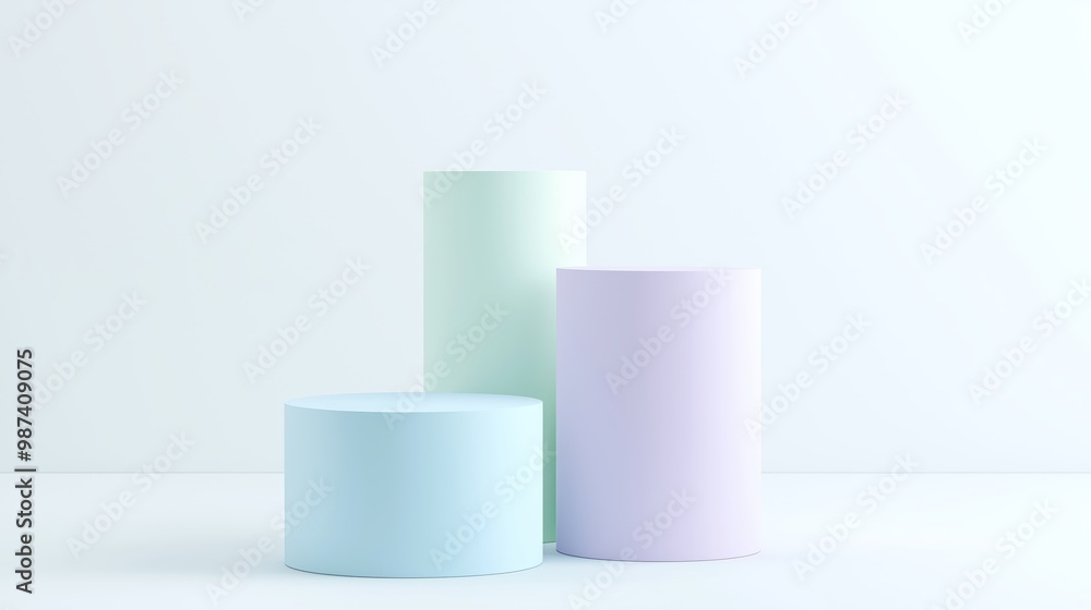 Minimalistic pastel cylinders create a serene and modern visual appeal. Perfect for backgrounds, displays, and creative projects. Minimalistic pastel cylinders create a serene and modern visual appeal. Perfect for backgrounds, displays, and creative projects.