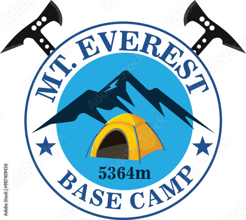 Basecamp mt everest logo type for print