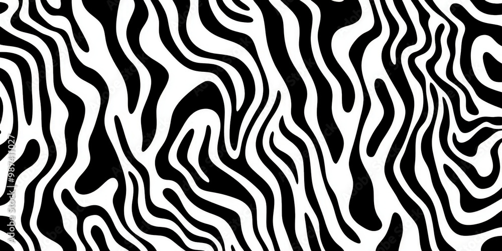 Black and White Abstract Pattern Design Black and White Abstract Pattern Design