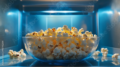 popcorn in a microwave, cinema, movie photo