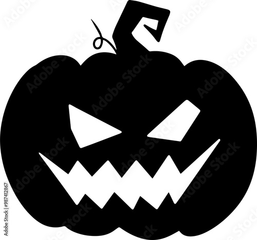 The Pumpkin jack o lantern for halloween or holiday concept. photo