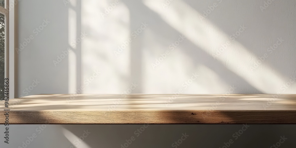 Light Wooden Table with Blurred Background Light Wooden Table with Blurred Background